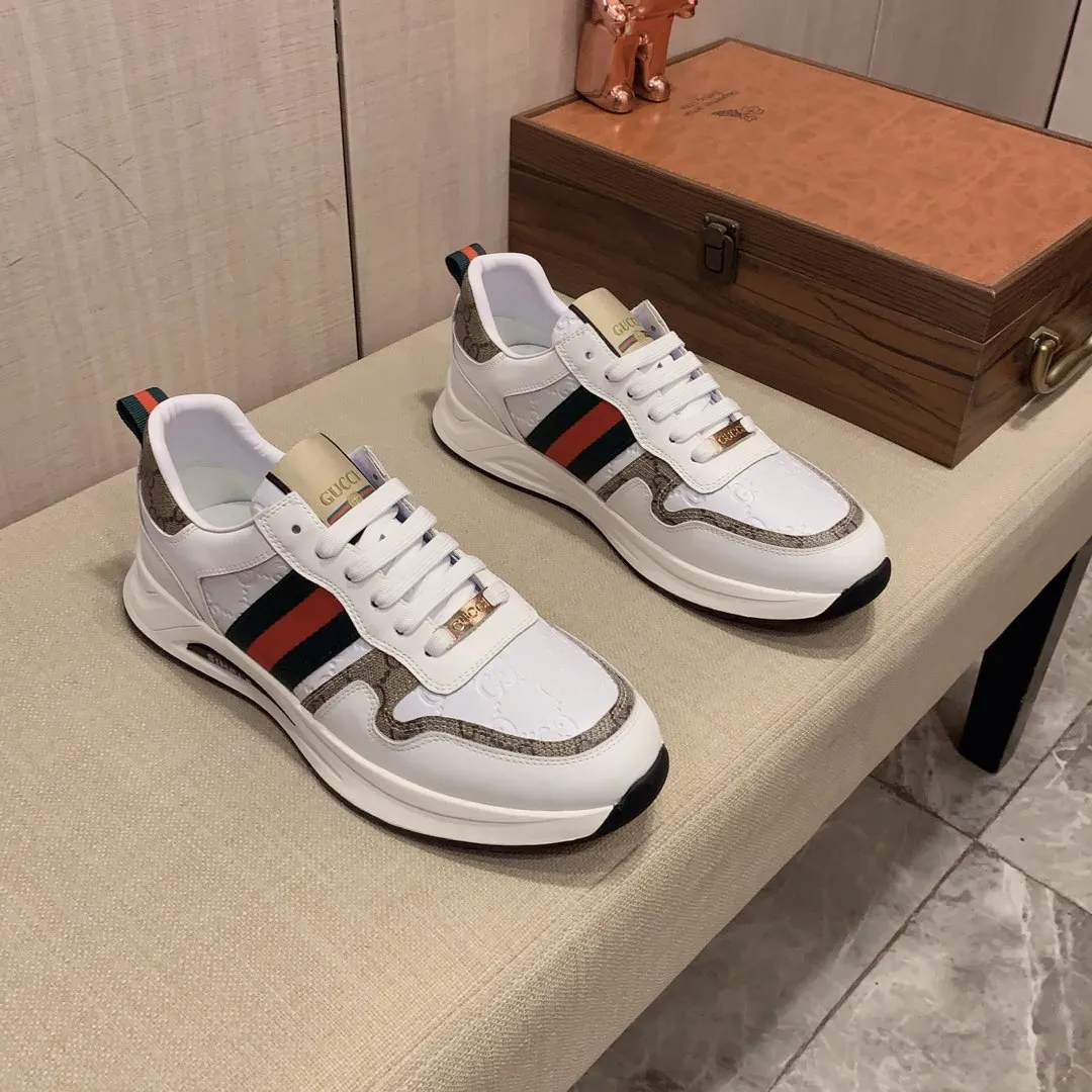 Men's Men's Shoes💰420💰💰🎩🎩[Lightning][Lightning] "Gucci*" The latest and most popular casual sports shoes, top brand [seduce] luxury~purchase, top~quality. [Strong] The upper is made of imported breathable cowhide with material ➕ breathable sheepskin feet (•) and fine workmanship. The original stylish and stylish soft rubber wear-resistant and non-slip outsole is light and comfortable on the feet. The real thing looks better when photographed in real life. 122: code: 38-44, can be customized to 45, 2️⃣ colors available